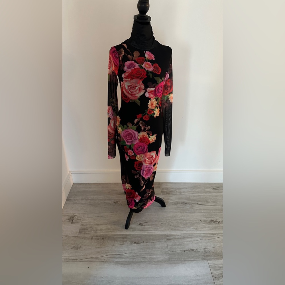 AFRM dress long sleeve Shailene dress floral print size s